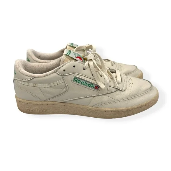 Reebok Club C 85 Vintage Men's Size 11 Chalk Glen Green Athletic Shoes Sneakers
