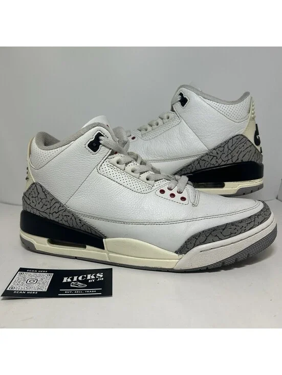 Air Jordan 3 Retro White Cement Reimagined 2023 - Size 9.5 - (DN3707-100)