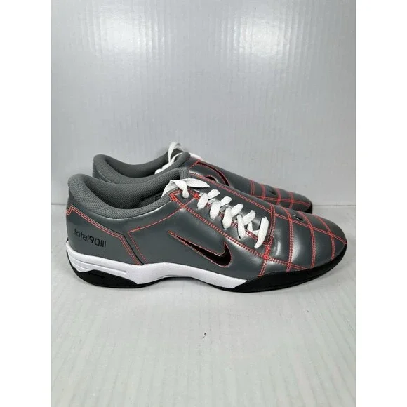 Size 9.5 Nike TOTAL 90 Men's Smoke Grey HQ2851-003 Soccer Sneakers Shoe NEW
