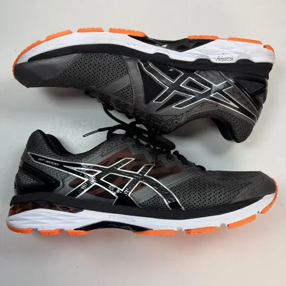 ASICS GT-2000 4 Running Sneakers Men’s Size 13 Black Orange T606N F450716 Shoes