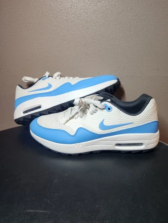 Nike Air Max Golf Sz 8.5 Mens New Womens Sz 10 Soft Spike White/Light Blue