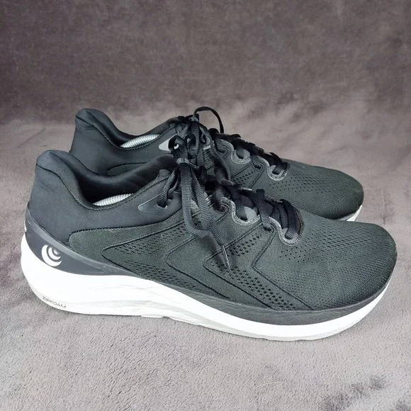 Topo Athletic Phantom 2 Mens Black Running Shoes‎ 5MM Drop Zipfoam Size 12.5