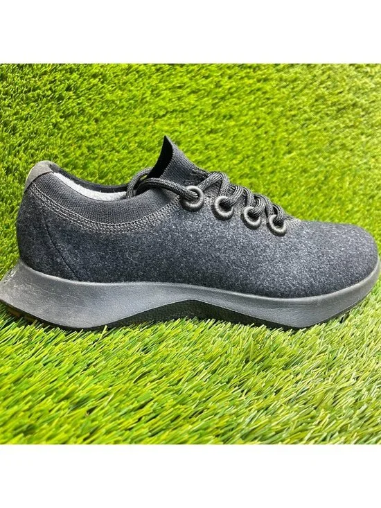 Allbirds Wool Dasher 2 Mens Size 10 Triple Black Athletic Running Shoes Sneakers
