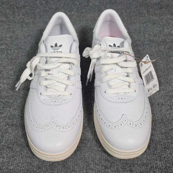 Adidas Coursecup Spikeless Golf Shoes White Leather IH2264 Mens 9.5 Womens 10.5