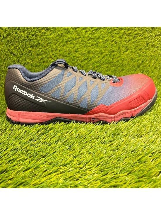Reebok Speed TR Mens Size 10E Red Blue Black Composite Safety Toe Work Shoes