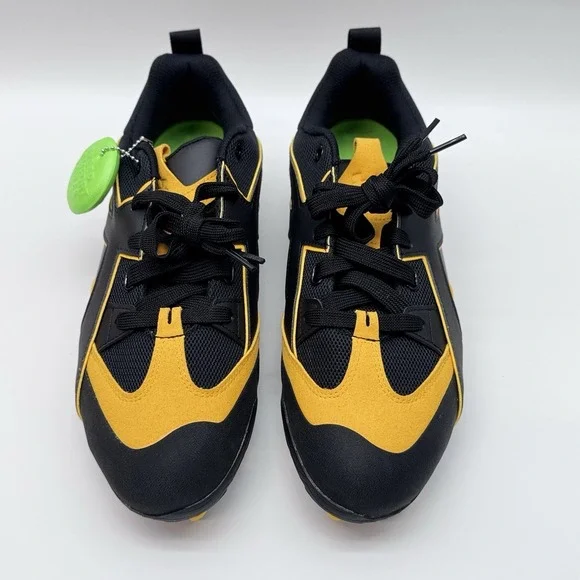 Size 11.5M- Under Armour Yard Icon Low TPU Black/Yellow Baseball Cleats Microtip