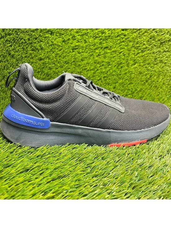 Adidas Racer TR21 Mens Size 8 Gray Black Athletic Running Walking Shoes Sneakers