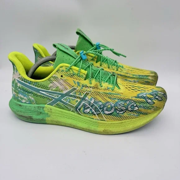 ASICS Noosa TRI 14 Safety Yellow/White Running Shoes Mens Size 10 - 1011B368