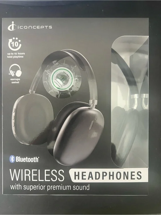 Black Wireless Bluetooth Headphones