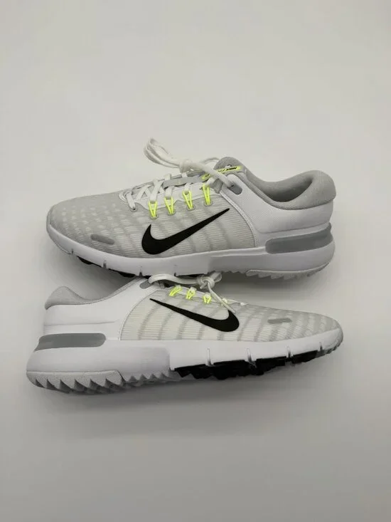 New Nike Free G Golf Spikeless Cleats Mens Size 10.5 WIDE White Black FQ7875 101