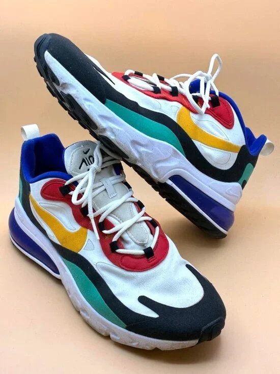 Nike Air Max 270 React Bauhaus Mens Shoes, SZ US 9, AO4971-002 Multi-Color