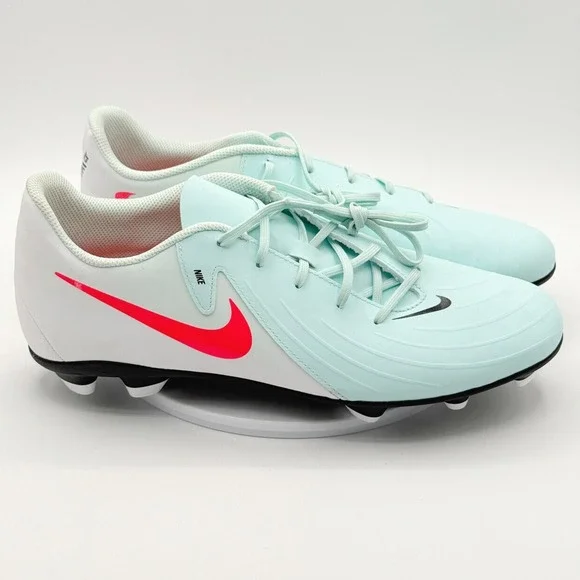 Nike Phantom GX II Club Fg/Mg Cleats Size 11 Mens Mint/Atomic Red FJ2557-300 NEW