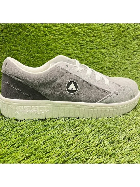 Airwalk Camino Mens Size 9 Gray White Black Composite Toe Safety Work Shoes