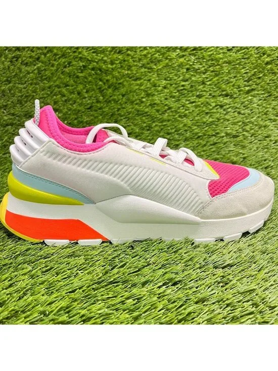Puma RS-0 Winter Inj Toys Mens Size 9 White Pink Athletic Running Shoes Sneakers