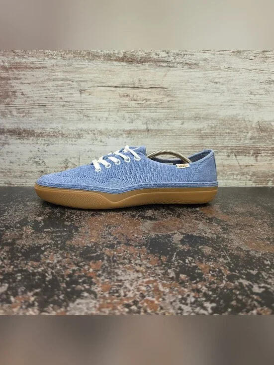 Mens Vans Circle Vee Shoes Sz 12 Blue Stretchy Knit Comfort Casual