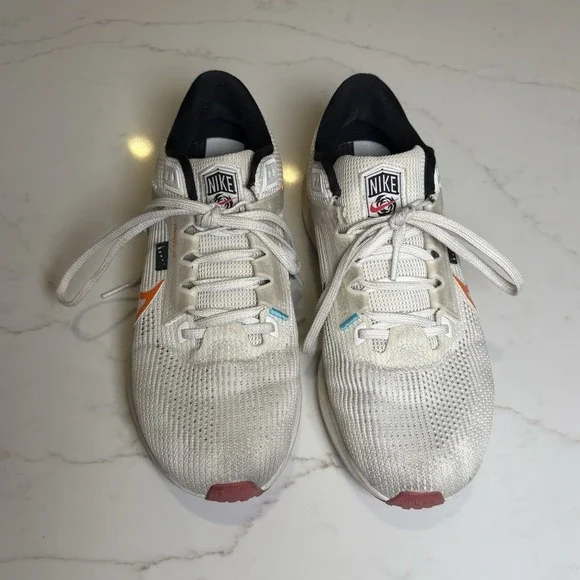 Nike Air Zoom Pegasus 40 Breathable Cushioned Running Shoes White/Black US 9