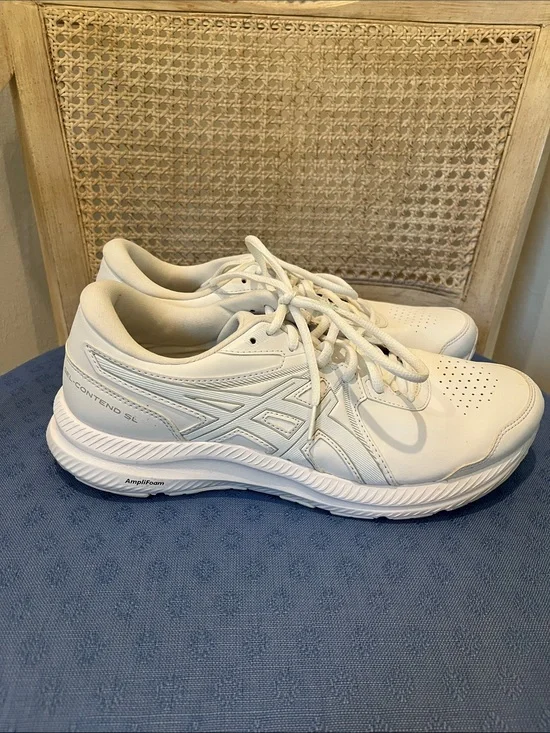 Asics Men’s White Athletic Running Shoes Gel Contend SL
