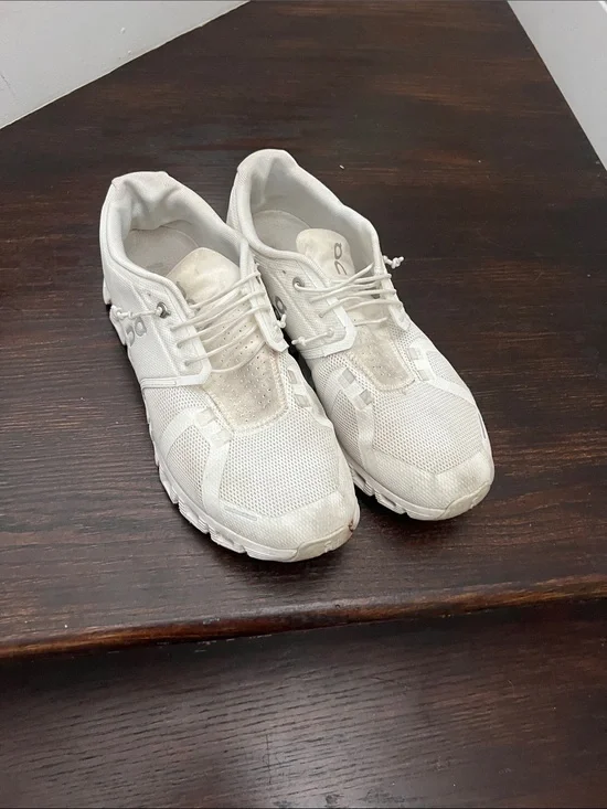 On Running White Mesh Runner Sneakers