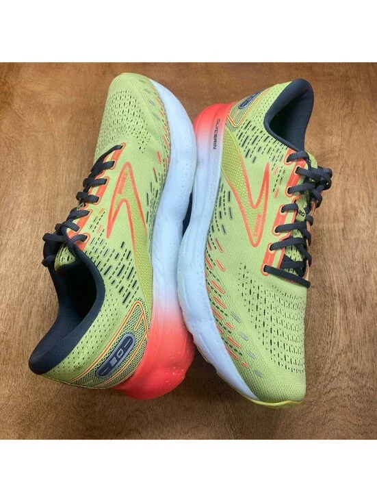 Brooks Glycerin 20 Running Shoes Mens Size 12 D Lime Orange Sneakers 1103821D725