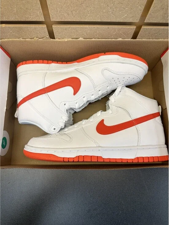 Nike Dunk High Retro White Picante Red Size 8 Mens Sneakers Shoes DV0828-100