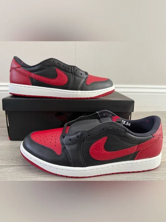 2026 Air Jordan 1 Retro Low OG Banned IW6276-001 Black Varsity Red White Sz 12