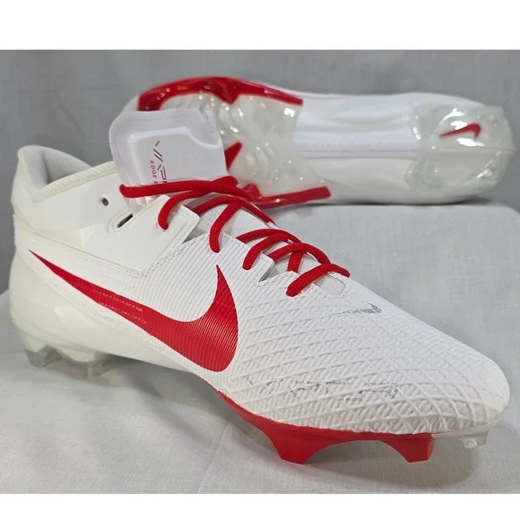 Nike Vapor Edge Elite 360 2 White University‎ Red Football Cleats Size 16