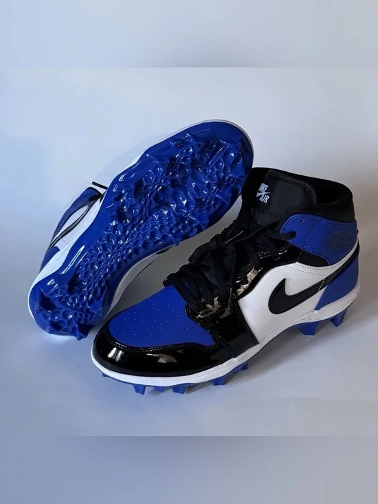 Nike Air Jordan 1 Mid TD Game Royal Football Cleats FJ6805-401