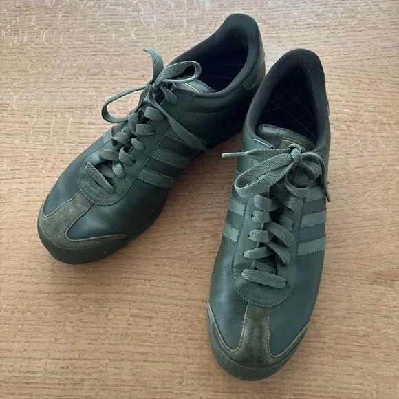 Adidas Samoa Shoes Sneakers Green Suede Size 13