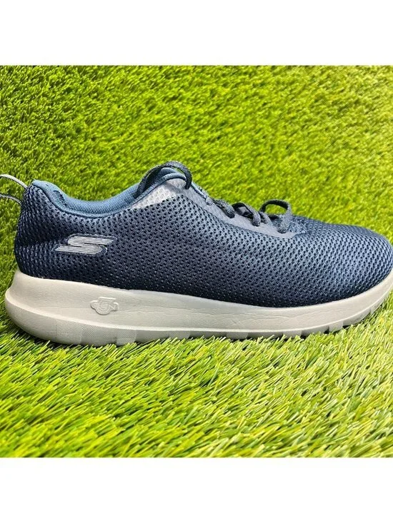 Skechers Go Walk Max Mens Size 10 3E Blue Gray Athletic Running Shoes Sneakers
