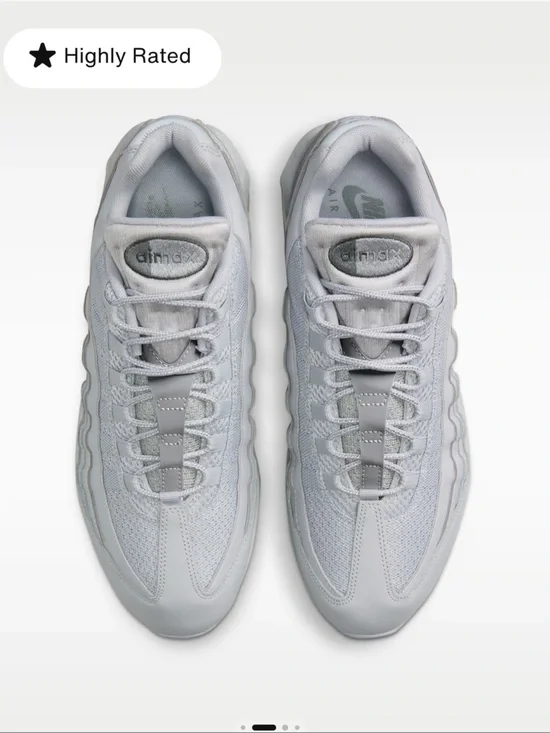 Nike Grey Air Max Low-Top Sneakers Size 9 new