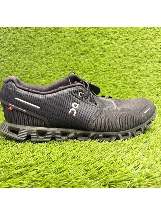 On Cloud 5 Mens Size 14 Black Athletic Running Walking Slip-On Shoes Sneakers