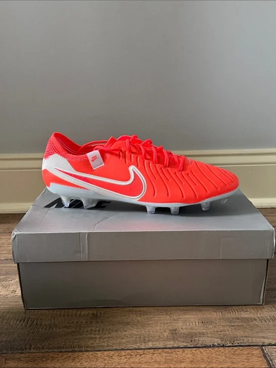 Nike Tiempo Legend Soccer Cleats - Neon Red/White