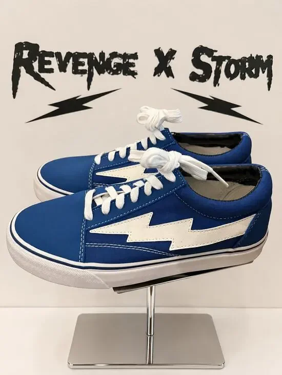 NWB Revenge X Storm Low Top Blue White Bolt Sneakers Men’s 7