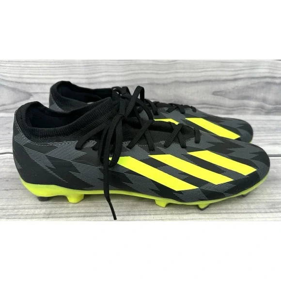 ADIDAS X CRAZYFAST INJ .3‎ FG SOCCER CLEATS Men's Size 10  BLACK / YELLOW