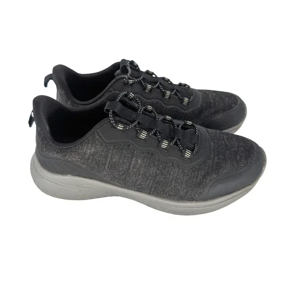 Athletic Works Mens Sneakers 9W Black Gray Lightweight Casual Comfort Walking