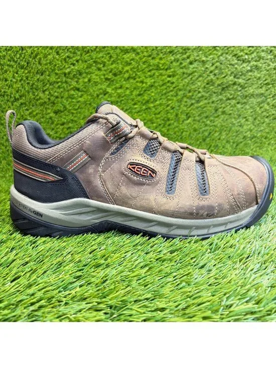 Keen Utility Flint II Mens Size 11.5EE Brown Black Steel Toe Safety Work Shoes