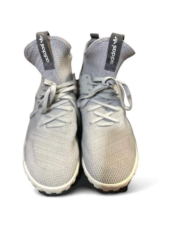 Men’s Adidas 2015 Tubular x Primeknit Light Gray High-Tops Size US 10