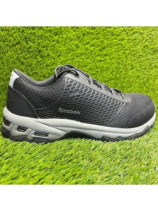 Reebok Heckler ESD Mens Size 10 Black Gray Composite Toe Safety Working Shoes