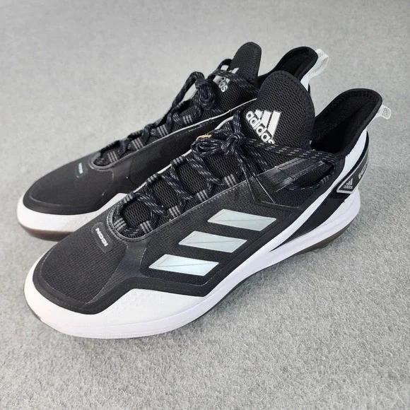 Adidas Icon 7 Boost Baseball Metal Cleats Mens Size 15 Black White Silver FY4178