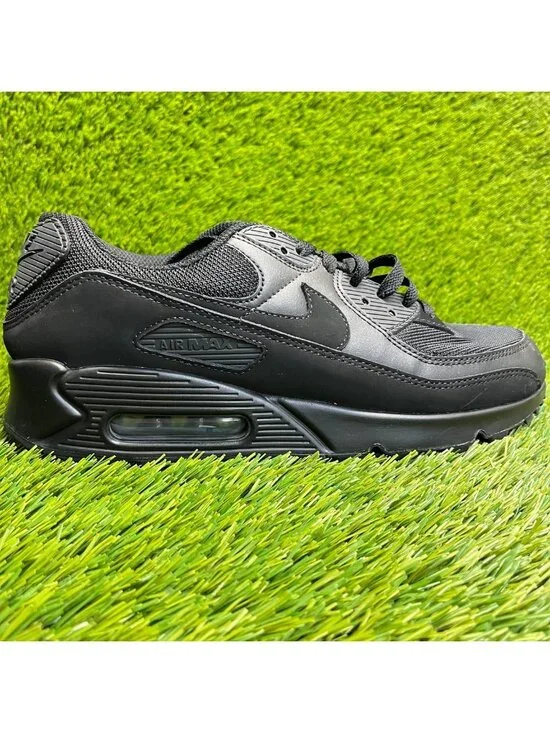 Nike Air Max 90 Mens Size 10 Triple Black Athletic Running Walking Shoes Sneaker