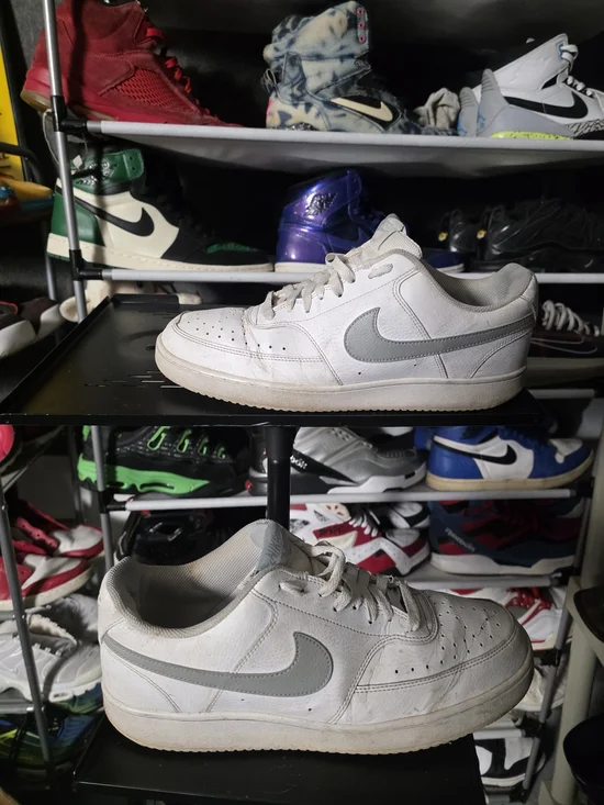 🔥 Nike Court Vision Low Men's Size 11.5 White and Gray Low-Top Sneakers
