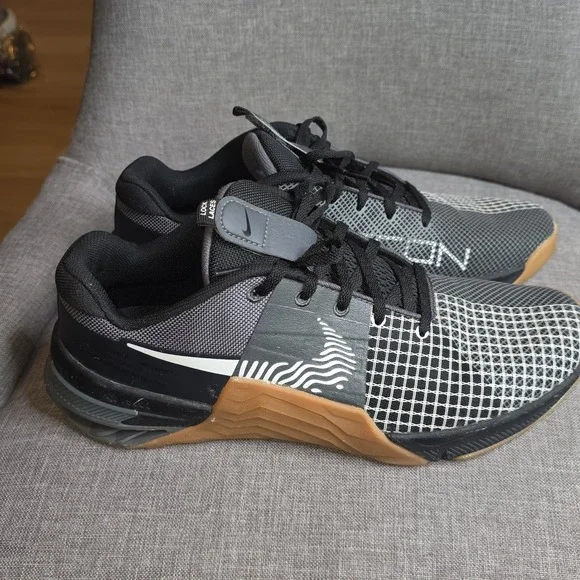 Nike Metcon 7 Mens Training Shoes Black Grey Gum Sole CZ8281-001 Size 9.5