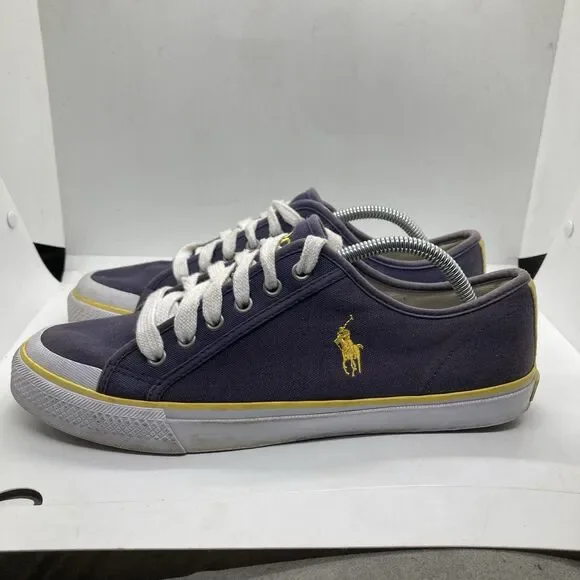Polo Ralph Lauren Cantor Low Canvas Shoe Mens size 9.5 Navy Blue Chancery