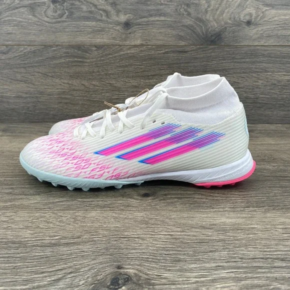 Adidas F50 Sparkfusion League Soccer Shoes Mens 7.5 White Pink Blue JR6926