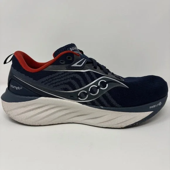 Saucony Triumph 22 Men's Size 10 Navy Orange Running Shoes (S20964-144)