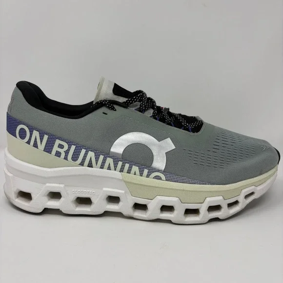 On Cloudmonster 2 Mens Size 12 Grey Green Running Shoes (3ME10122078)