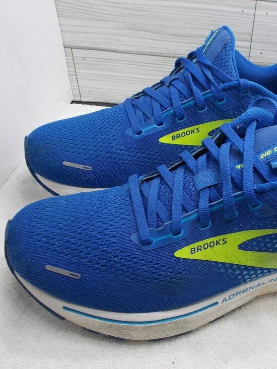 Brooks Adrenaline GTS 22 Running Shoes Blue Lime Green 1103661D482 Mens 11