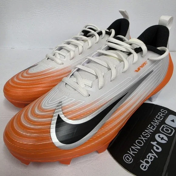 Nike Vapor Speed 3 TB White Orange Football Cleats HM8849-104 Men's Size 8.5