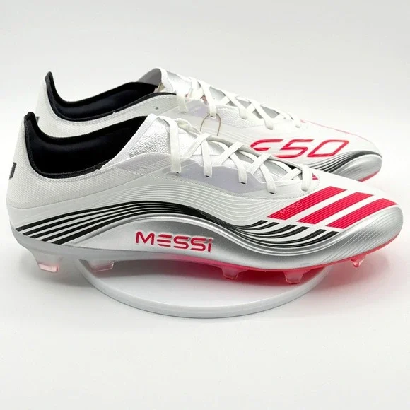 Adidas F50 Messi Pro FG Soccer Cleats Mens Size 11.5 White Lucid Red JP7461 NEW