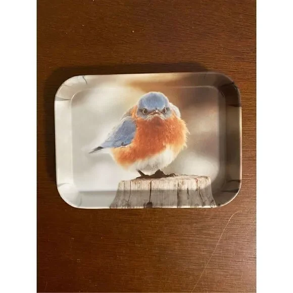 Vintage Eklund’s Ltd 1979 max blue bird vanity tray made in Italy